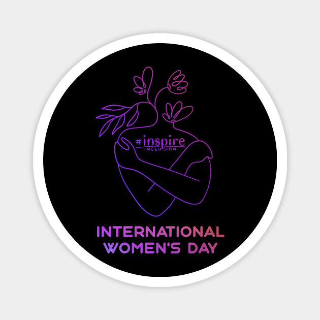 Count Her Inspire Inclusion Women's International Day 2024 Magnet by AimArtStudio